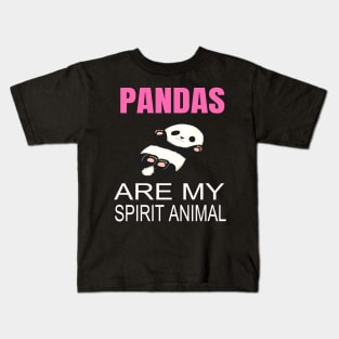 Pandas are my spirit animal Kids T-Shirt